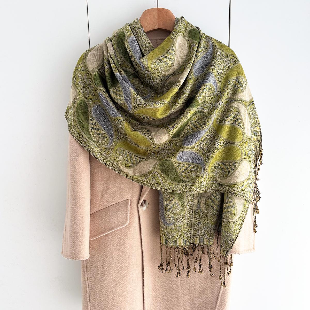 

Этническая вышивка пейсли Хиджаб Шарф Ретро Кешью Мусульманский женский шарф Палантины Дамские элегантные шали Тюрбан Головной платок для женщин