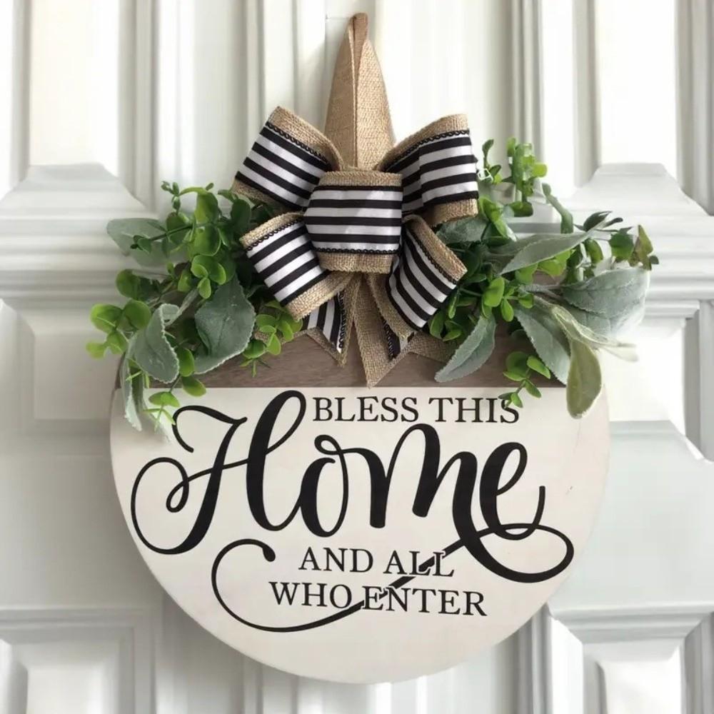 Flower Welcome Sign 2D Flat Wall Art Ornaments Hanging Decoration Outdoor Decor