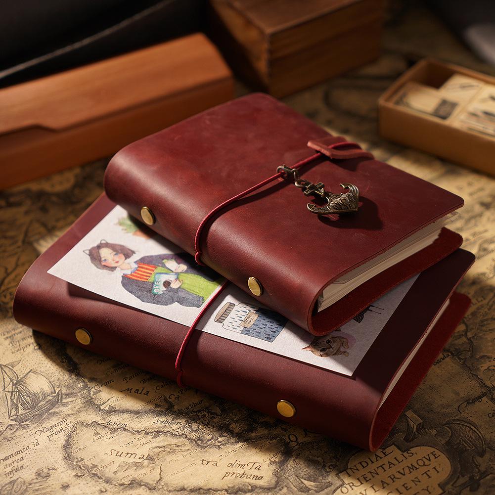 A5 Handmade Top Grain Cowhide Leather Planner & Travel Diary