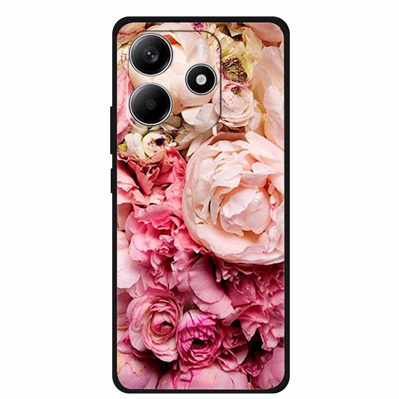 Pour Redmi Note 14 4G GLOBAL Coque Animaux Silicone Souple TPU Étuis de Téléphone Housse Arrière pour Xiaomi Redmi Note14 4G Protecteur Coque