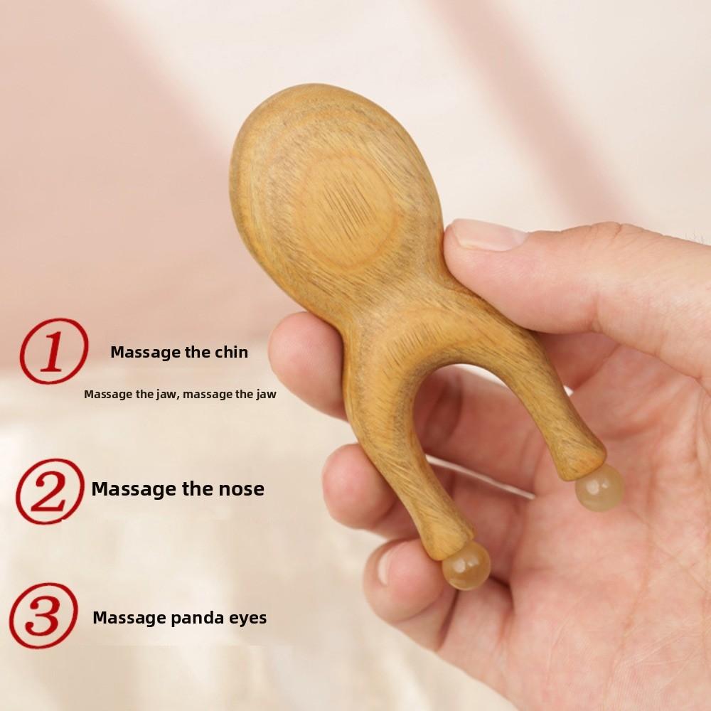 Antistatischer Meridian Massagekamm Faszien Lifting Holz Gua Sha Werkzeug Augenentspannung