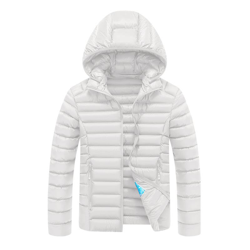 

Зимняя повседневная одежда с хлопковой набивкой модная и простая, съемная одежда с хлопковой набивкой с капюшоном, мужская теплая одежда с хлопковой набивкой, повседневные топы. XXXXL белый