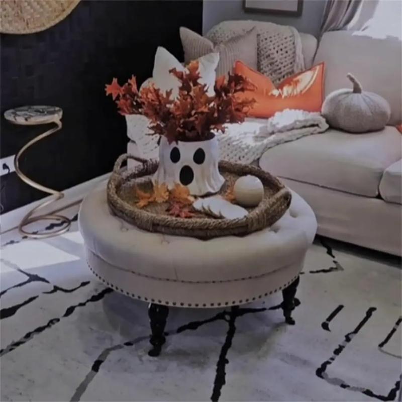 Ghost vase Halloween ghost planting pot Ghost barrel vase Handmade Halloween food bucket Suitable for home use Halloween