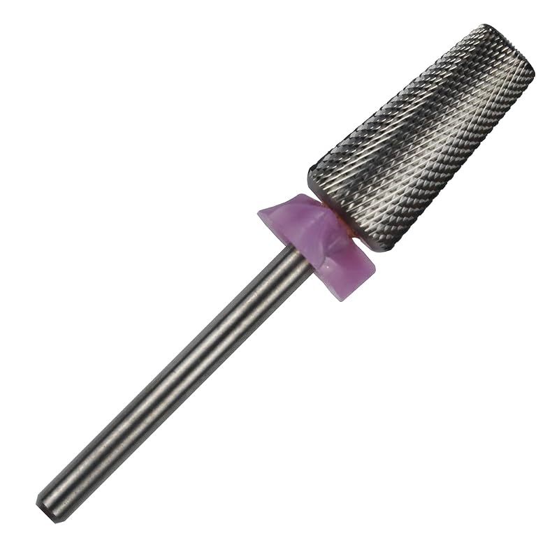 C & I 5 in 1 Multi-function Tapered Shape Nail Drill, Cross Teeth Edition, Professional Drill Bit for Nail Manicure Machine (Double Fine - XXF)