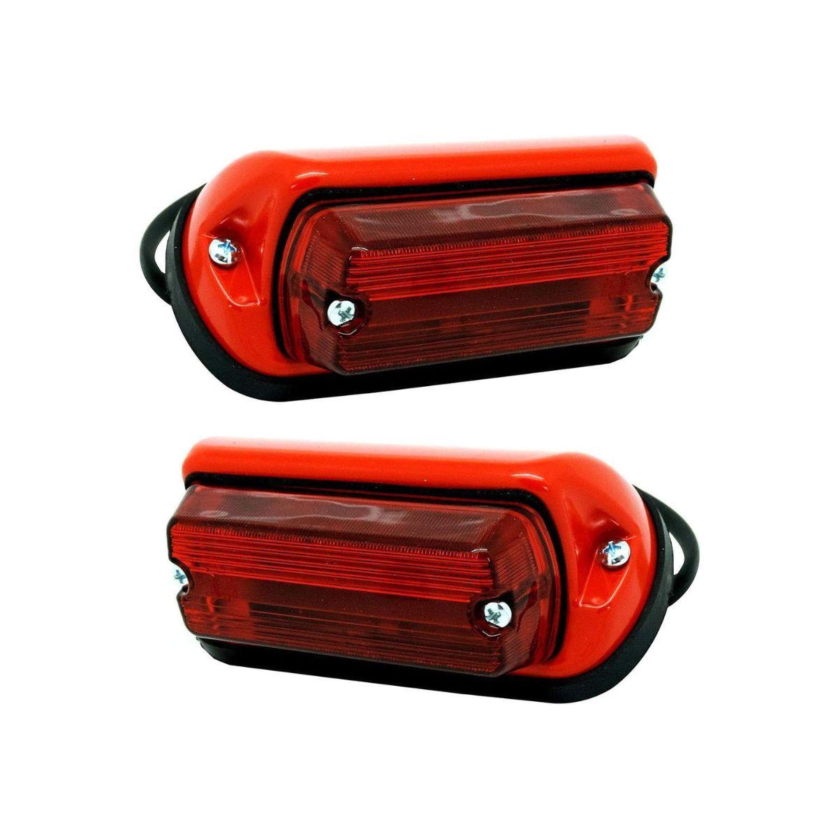 

Apsmotiv Pair of Rear Lights Tail Lights Assemblies| Red Body | Red Lens with 12v Bulbs Suitable for Massey Ferguson Tractor