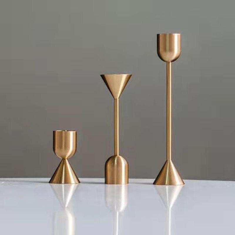 Party Home Decoration Gold Candles Stick Wedding Table Centerpieces Dinner Candelabrum Holiday Tabletop Elegant Candle Holder