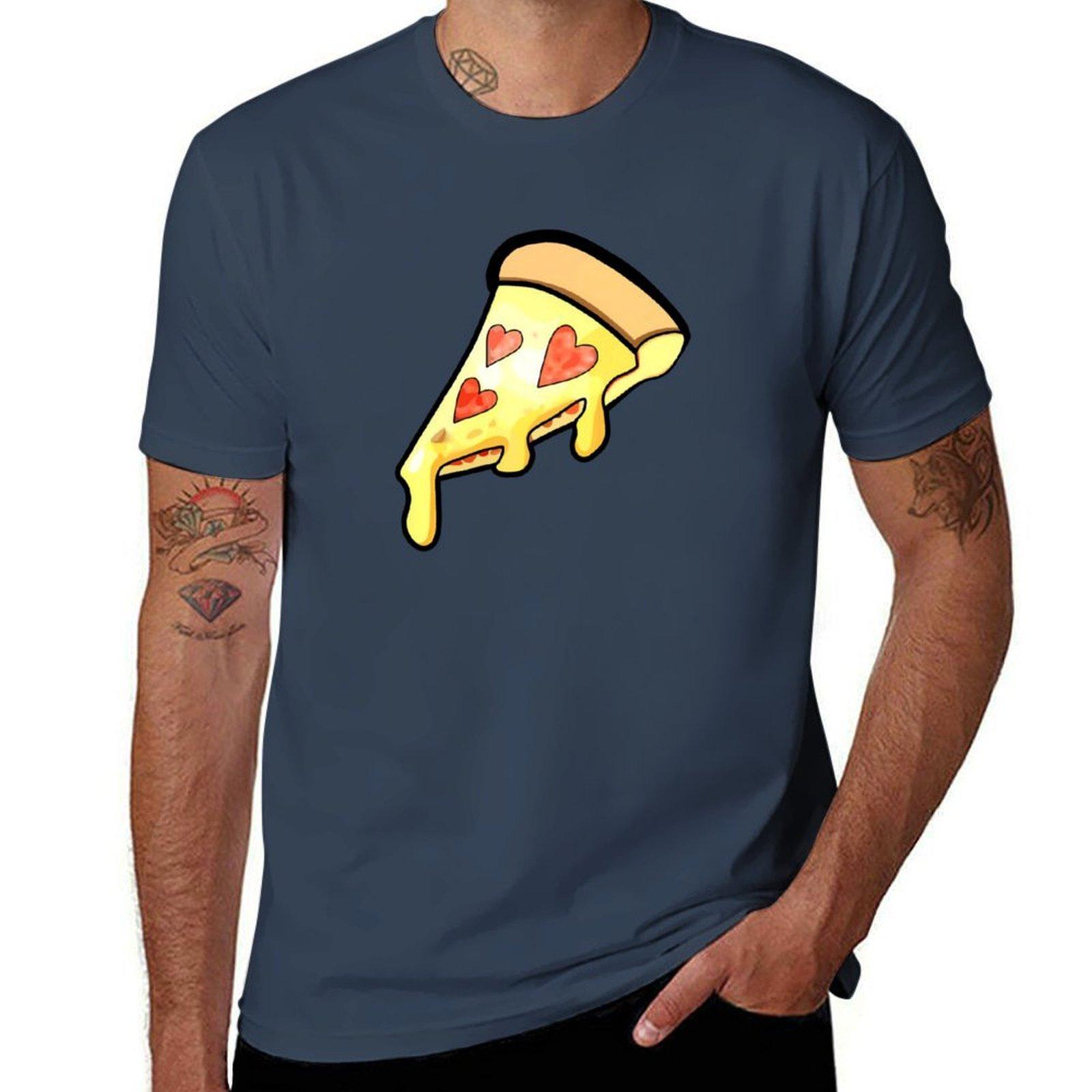 Heart Pizza Tshirt Sports Casual Breathable Tee Shirt S