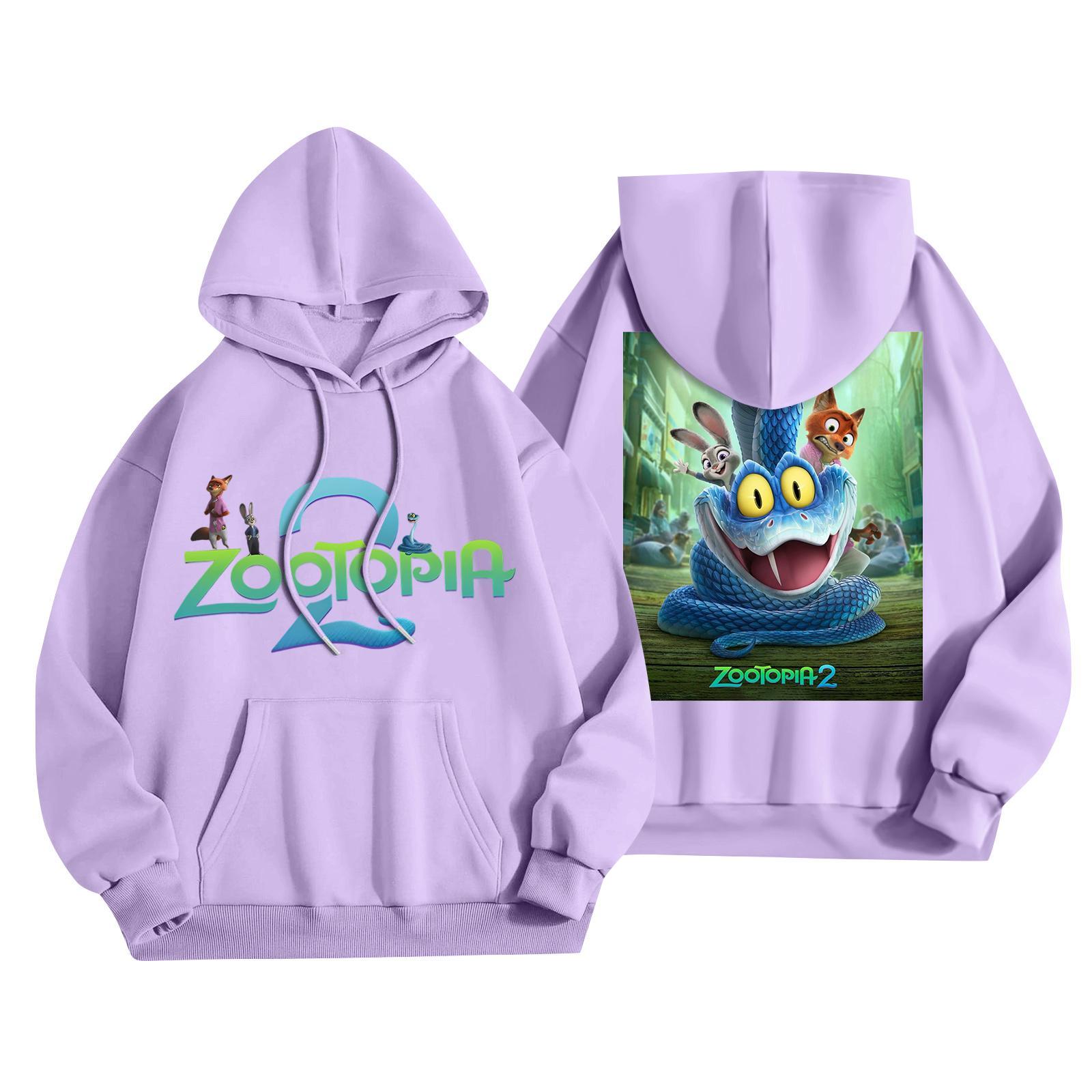 

Детская модная повседневная толстовка с капюшоном и длинными рукавами с мультяшным принтом 160 фиолетовый