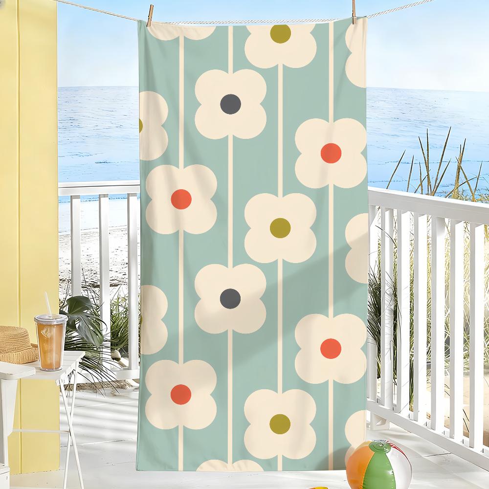 Aesthetic Art O-Orla Kiely Flower Stem Towel Soft Pool Gift For Travel Gym Shower Camping Quick Dry Sports Large Beach Towels