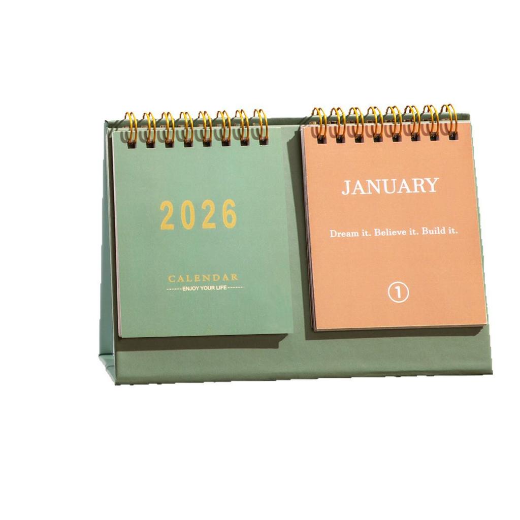 2026 Desk Calendar: Year of the Horse, English, Double-Row Planner with Motivational Quotes, Desktop Memo & Office Decor