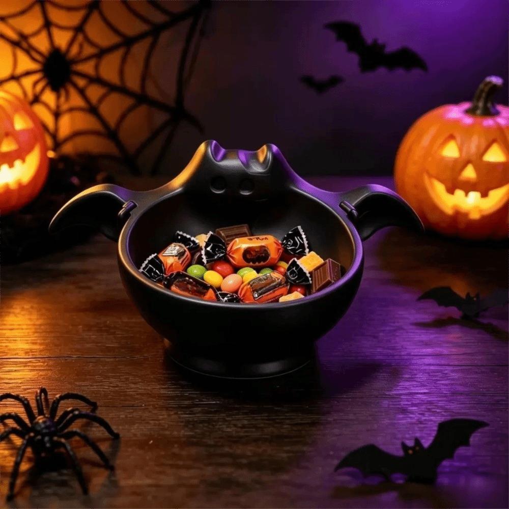 Cute Ghost Bat Desktop Decor Tray 3D Printed Desktop Candy Bowl  Party Decoration