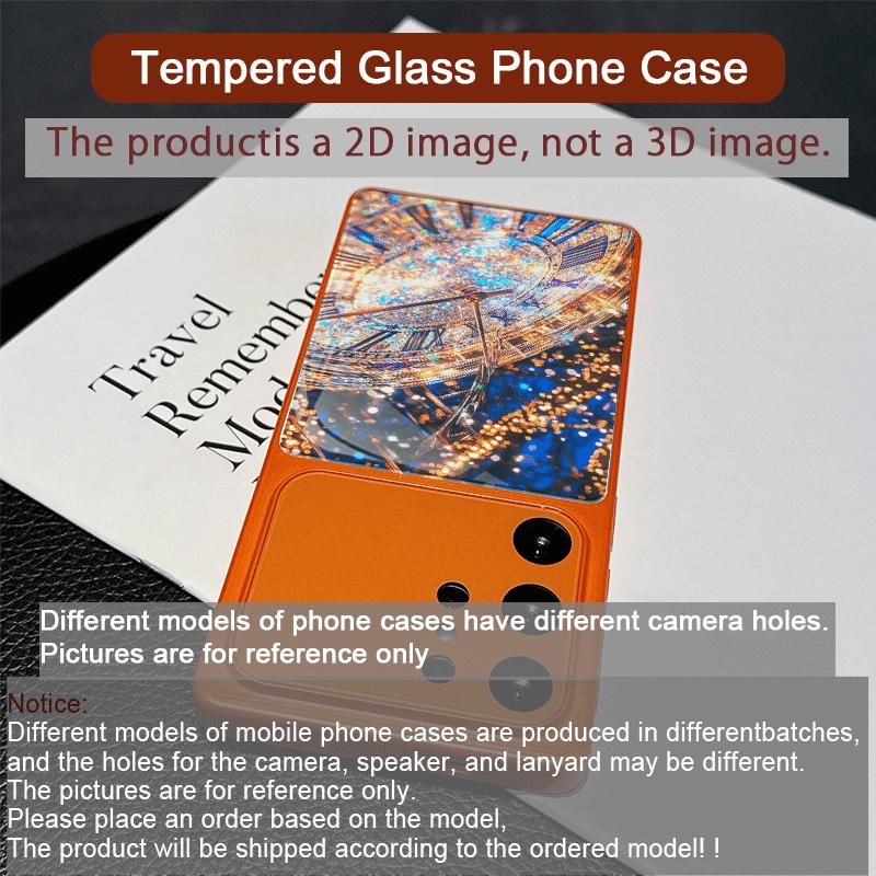 Creative Art Mechanical Printing Tempered Glass Phone Case for Samsung Galaxy S25 Ultra S24 S23 Plus S22+ S21 S20 FE Hard Cover