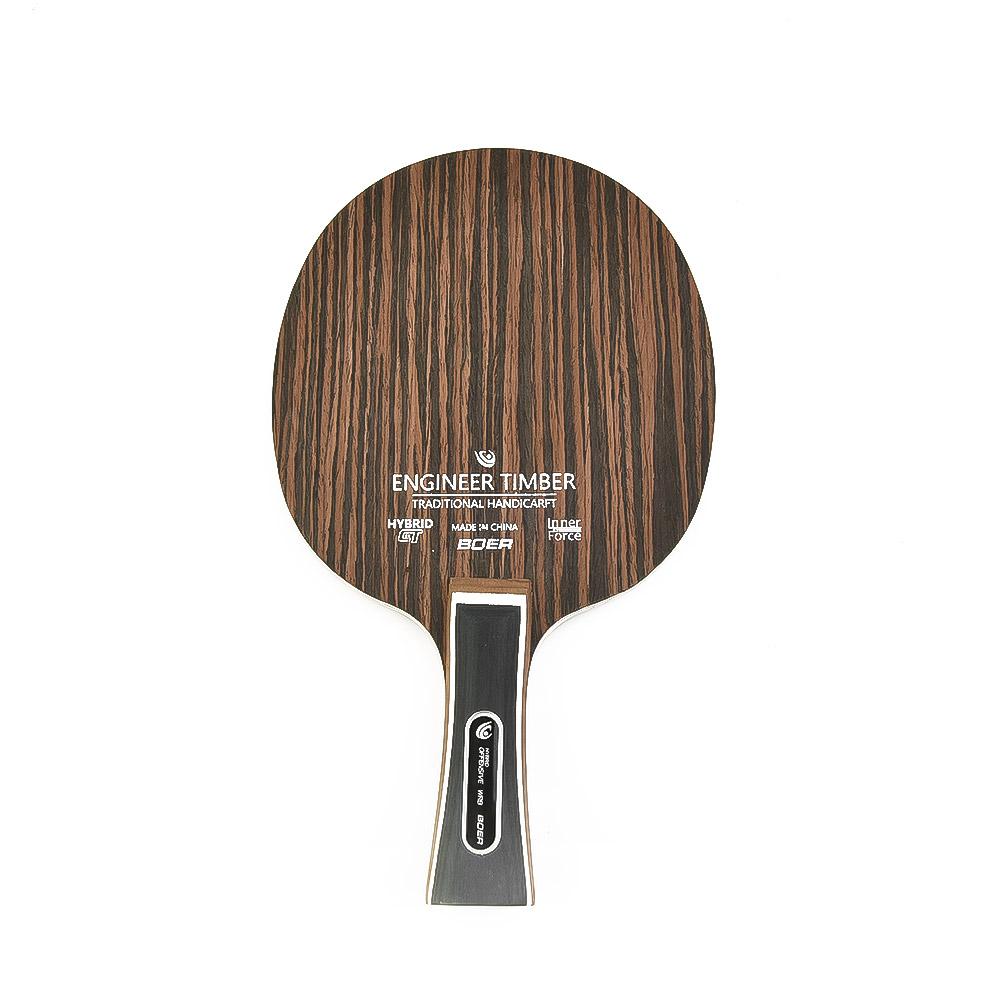 Tischtennisschläger 5 Schichten Ping Pong Schläger Schläger Ebenholz Dalbergia Tennisschläger Professionell Langer Griff PingPong Schläger