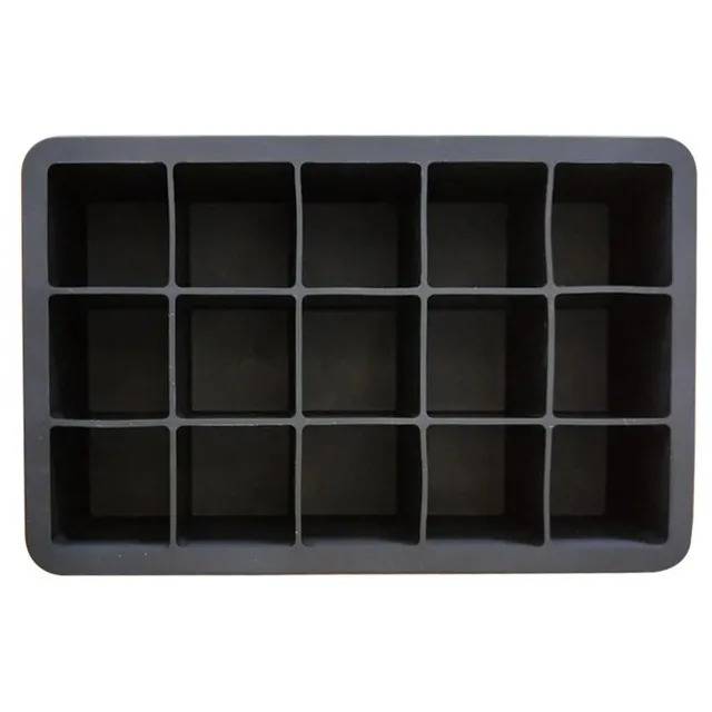 4/15 Fächer Silikon Eiswürfelform Große quadratische Eiswürfelform Eiswürfelbereiter Ungiftig Langlebig Bar Kneipe Wein Eisblöcke Hersteller