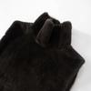 2025 Women's Solid Color Semi-High Neck Sleeveless Furry Top for Autumn & Spring