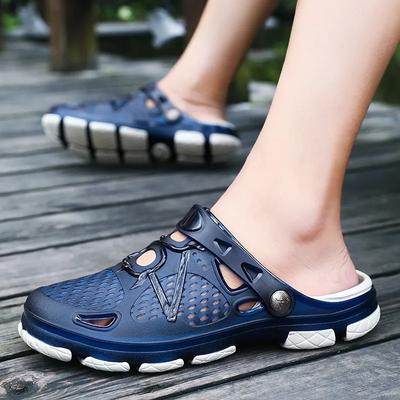 Sandals and Slippers Baotou Hollow Jelly Shoes Non-slip Breathable Large Size Men's Beach