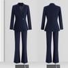 Professionelles Damen-Blazer- und Schlaghosen-Anzugset