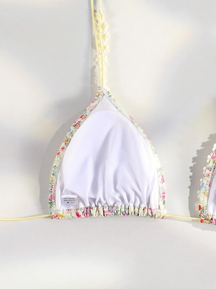 Lace Bikini Paisley Swimsuit Women Sexy Swimwear Female Bikinis Set Push Up Beachwear Bandage Bathing Thong Brazilian Biquini