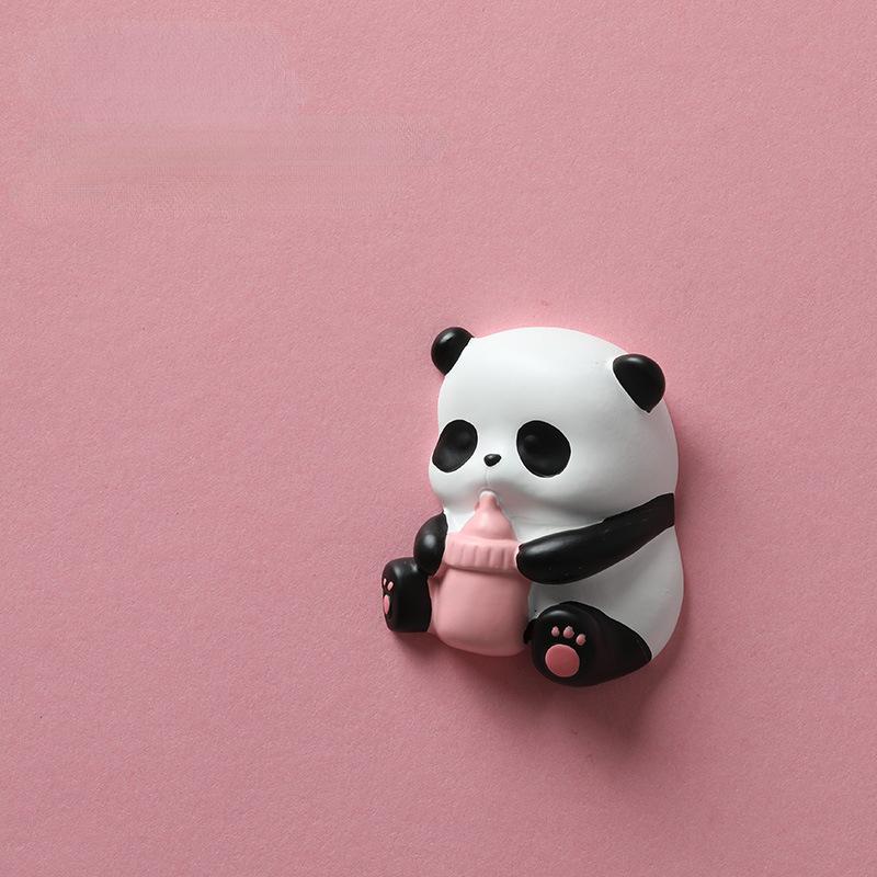 Panda Refrigerator Magnetic Sticker Resin Refrigerator Decoration Magnet Creative Magnetic Sticker Po Wall