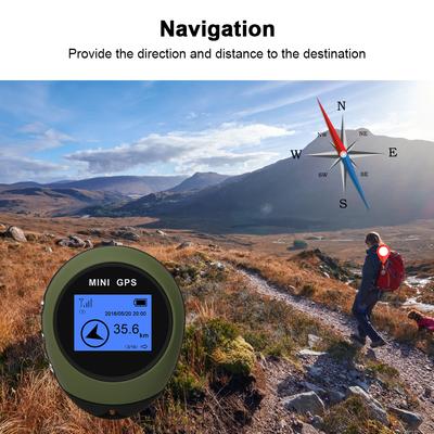 Mini-Handheld-GPS-Tracker, Navigationsempfänger, Standortfinder, wiederaufladbar über USB, mit elektronischem Kompass für Reisen im Freien und Wandern