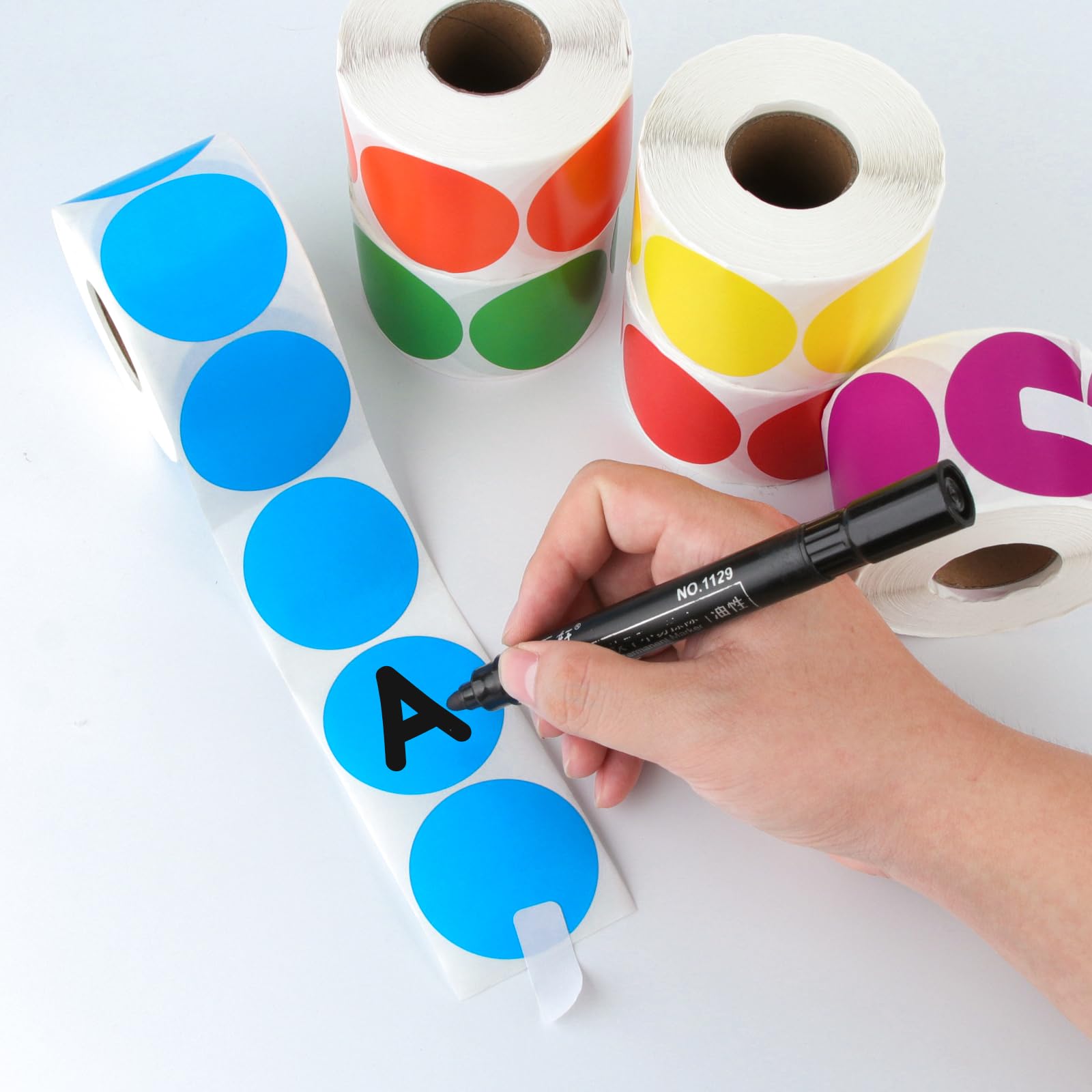 

1 рулон 2-дюймового кола прямої термонаклейки, круглої наклейки для принтера, бізнес-маркування для термопринтерів Rollo Zebra коричневий