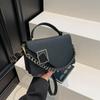 Pu Small Square Bag For Women With Stitching Detail For Daily Casual Use
