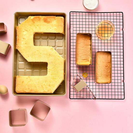 Number And Letter Cake Mold Set Stainless Steel Alphanumeric Cake Pan Refrigerator Safe Baker Essentials