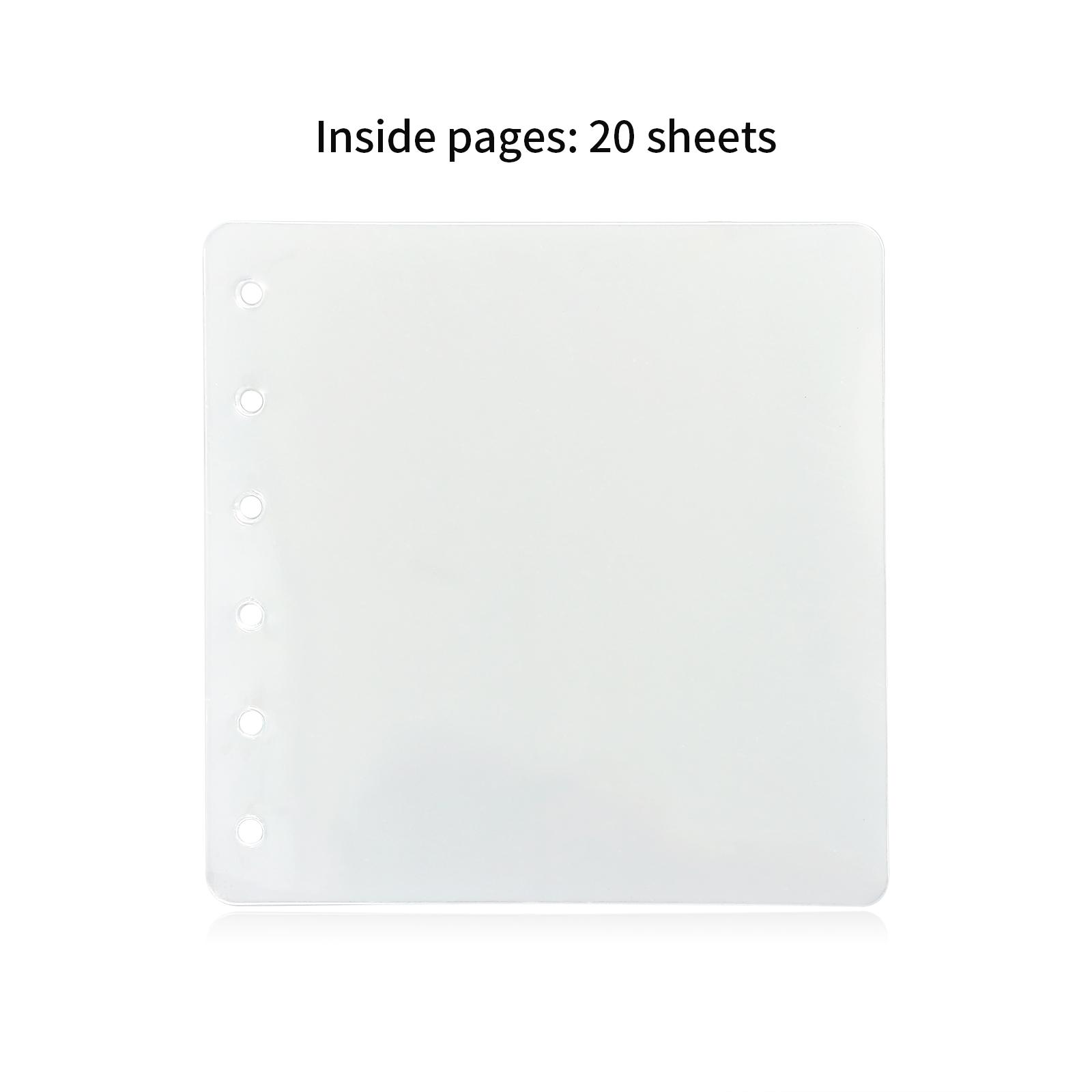 

JIANWU Cute Little Daisy Transparent Loose-Leaf Account Book 20 Sheets Student Writing Notepad Binder Kawaii Stationery Supplies