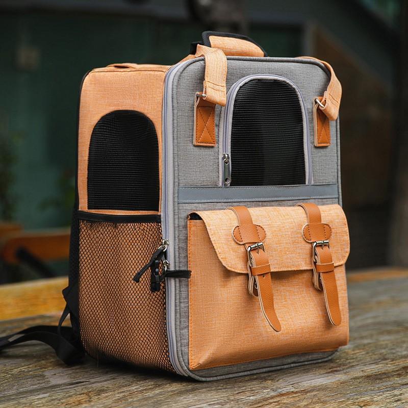Large Capacity Pet Carrier Backpack Cats Small Dogs Up To 7kg Portable Travel Bag With Ventilation Mesh