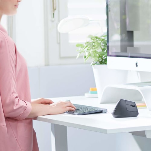 Souris sans fil Logitech Souris sans fil MXV1s MX Vertical Souris ergonomique avancée Unifying Bluetooth Charge rapide Compatible FLOW 6 boutons Sans fil