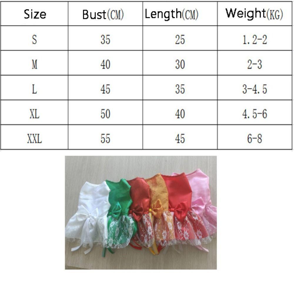 S-XXL Dog Dress Cute Cat Skirt Clothing Pet Wedding Dress  Puppy