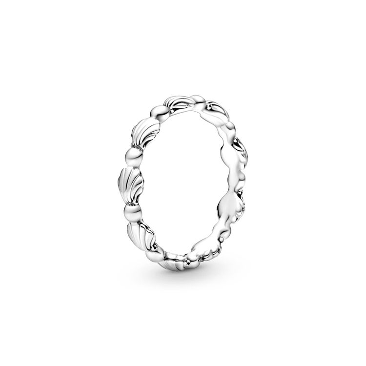 Pandora Shell Ring Women rings Silver 198943C00 56