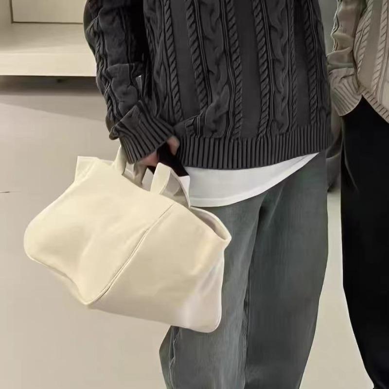 Neue Internet-Berühmtheit gleiche Mode vielseitig Leinwand minimalistisch Kontrastfarbe Nischen-Design Handtasche