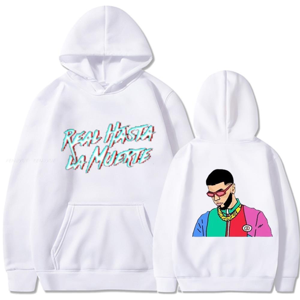 Anuel AA Potištěné mikiny Mikina Kabát Real Hasta La Muerte ležérní Teplákové Kostým Unisex Dámské Oblečení Anime Pulovr Mikina