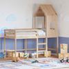VidaXL Bunk Bed with Ladder and Roof Without Mattress 80x200 Cm 3282022