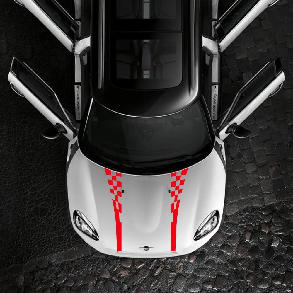 Car Hood Sticker For Mini Cooper One S JCW Countryman F56 F55 F60 R56 R60 R61 Racing Sport Style Decor Decal Tuning Accessories