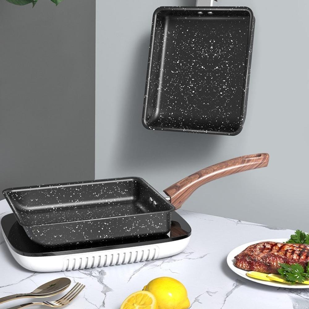 Japanese Tamagoyaki Frying Pan Rectangle Egg Pan Skillet Mini Breakfast Maker  Cooking Tools