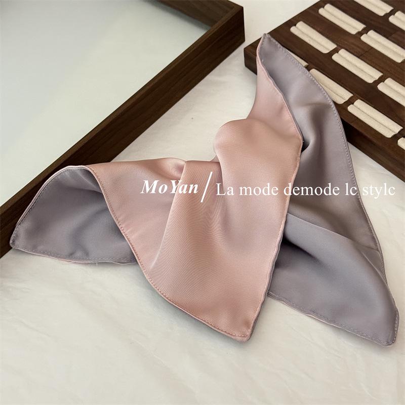 Premium Korean Satin Hair Tie & Scarf Set - Large Intestine Design 
