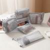 Breathable Mesh Makeup Bag Square Mini Zipper Coin Purse Transparent Storage Bag  Travel Storage