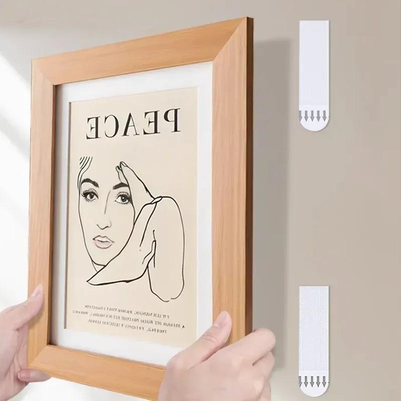 Removable Adhesive Hook Loop Tape Picture Hanging Strips No Wall Damage Fixing Wall Hanger DIY Punch-free Curtain Art Stickers