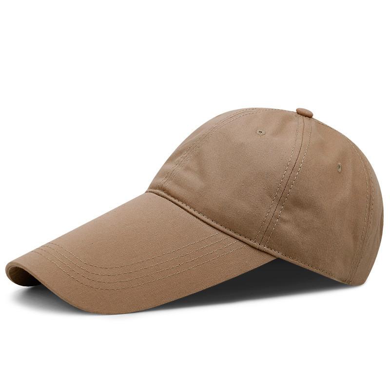 Baseball Cap For Men With Extended Brim Cotton Sunshade Outdoor Sun Protection Casual Style
