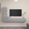 Vidaxl 4-Cz. TV Cabinet Set, Concrete Grey, Wood-Based Material