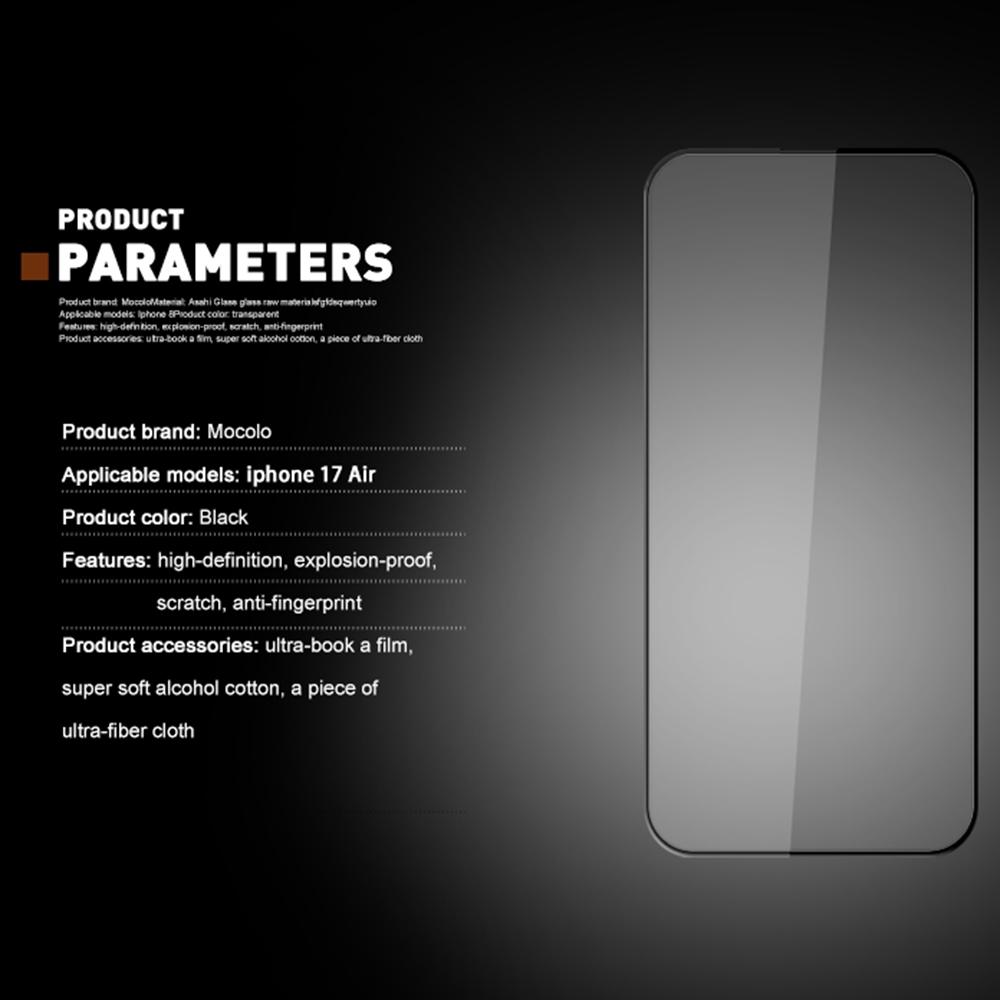 MOCOLO For iPhone 17 Air Full Screen Protector Dispensing Glue 3D Curved Edge Tempered Glass Film
