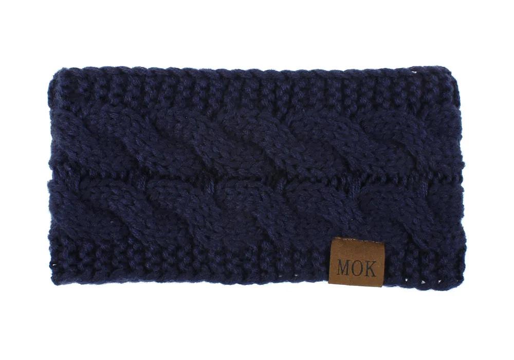Neuestes Breites Gestricktes Wolliges Stirnband Winter Warm Ohr Damen Verdicken Turban Haarschmuck Mädchen Haarband Kopfbedeckungen Ohrwärmer