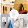 10-Pack No-Drill Adhesive Hooks Solid Plastic Anti-Skid Seamless For Bathroom/Kitchen