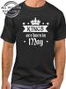 Kings Are Born In May Shirt Funny Birthday Tee for Men Father's Day Gift Idea