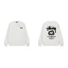 Stussy Style Printed Crewneck Sweatshirt Men Women Loose Fit Thin Top Casual Streetwear