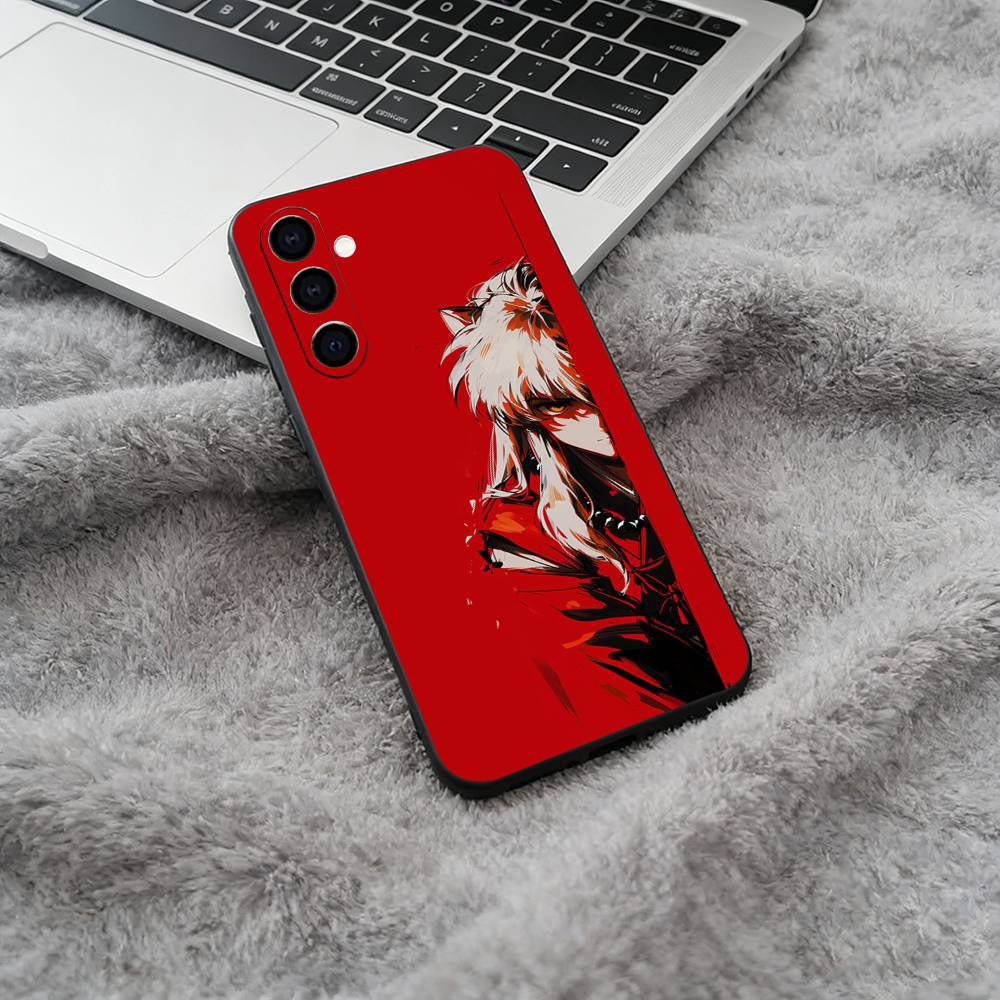 Half-Demon -nuyasha Phone Case For Samsung Galaxy A73,A71 A72,A70,A53,A52,A51,Soft Silicone Black Cover