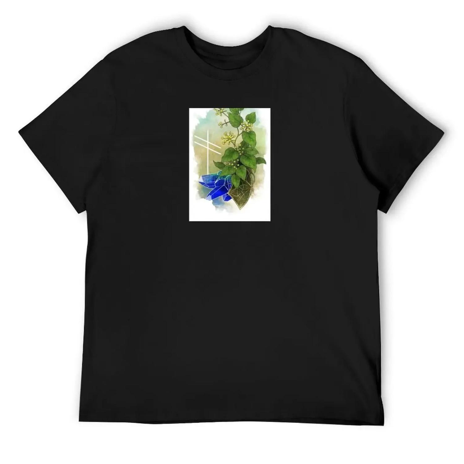 

OGHAM art - GORT The Ivy T-Shirt T-shirts oversize summer top blue archive t shirts for men graphic XXXXXL чорний