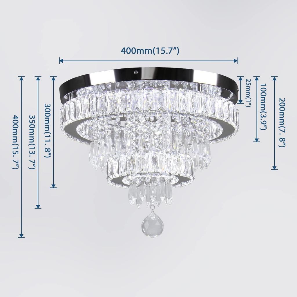 Lampadario a soffitto moderno a LED in cristallo K9, bianco caldo, per Hotel, Ristorante, Soggiorno, Villa, Decorazione lunga a montaggio superficiale per la casa